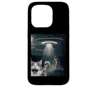 Funny Surprised Cat Selfie with Sasquatch - Bigfoot Adventur Carcasa para iPhone 15 Pro