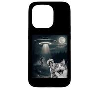 Funny Surprised Cat Selfie with Sasquatch - Bigfoot Adventur Carcasa para iPhone 15 Pro