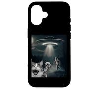 Funny Surprised Cat Selfie with Sasquatch - Bigfoot Adventur Carcasa para iPhone 16