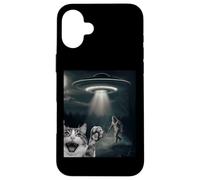 Funny Surprised Cat Selfie with Sasquatch - Bigfoot Adventur Carcasa para iPhone 16 Plus