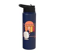 Funny Sushi Rice Character Shopping for Neta Outfits Cute Stainless Steel Insulated Water Bottle