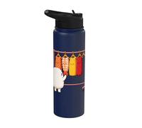 Funny Sushi Rice Character Shopping for Neta Outfits Cute Stainless Steel Insulated Water Bottle