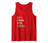Funny Swedish First Name Design - Maj-lis Camiseta sin Mangas, Hombre, Rojo, L