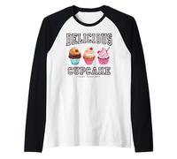 Funny Sweet Cupcakes, Birthday Cakes, Delicious Cupcakes Camiseta Manga Raglan