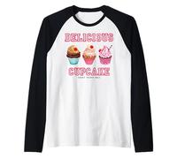 Funny Sweet Cupcakes, Birthday Cakes, Delicious Cupcakes Camiseta Manga Raglan