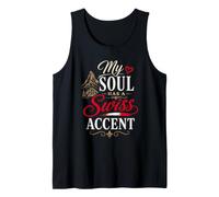 Funny Switzerland Humor Joke: My Soul Has A Swiss Accent Camiseta sin Mangas