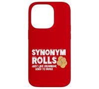Funny Synonym Rolls Graphic Grammar Teacher Pun Carcasa para iPhone 14 Pro