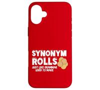 Funny Synonym Rolls Graphic Grammar Teacher Pun Carcasa para iPhone 16 Plus