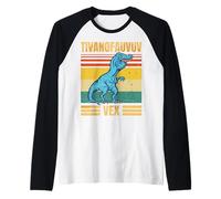 Funny T Rex Dinosaur Cartoon Retro Speech Gag Camiseta Manga Raglan