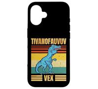 Funny T Rex Dinosaur Cartoon Retro Speech Gag Carcasa para iPhone 16