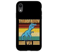 Funny T Rex Dinosaur Cartoon Retro Speech Gag Carcasa para iPhone XR
