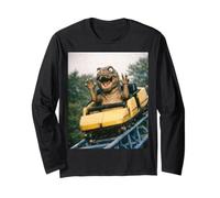 Funny T-Rex Roller Coaster Meme Silly Graphic Dino Manga Larga