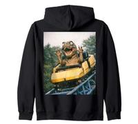 Funny T-Rex Roller Coaster Meme Silly Graphic Dino Sudadera con Capucha