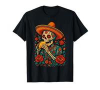 Funny Taco Skeleton Art Sombrero Mexican Food Humor Camiseta