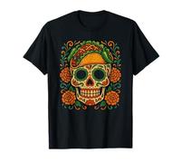 Funny Taco Skull Art Colorful Mexican Food Humor Style Camiseta
