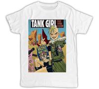 Funny Tank Girl Comics Magazine Short Sleeve Mens T Shirt Printed Printed Short Sleeves Tees T-Shirt White L