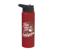 Funny Tea Pun - Tea You Later Earligator Earl Grey Tea Stainless Steel Insulated Water Bottle