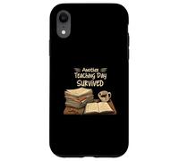 Funny Teacher Another Teaching Day Survived Humor Carcasa para iPhone XR
