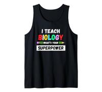 Funny Teacher - Enseño a la biología cuál es tu Superpoder Camiseta sin Mangas