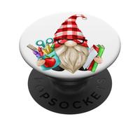 Funny Teacher GNOME For First Day At Elementary School PopSockets PopGrip Adhesivo