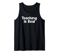 Funny Teacher Humor Design Teaching Is Real School Energy Camiseta sin Mangas
