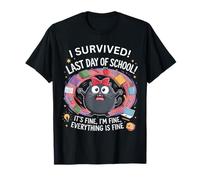 Funny Teacher I Survived Last Day of School 2025 Está bien Camiseta