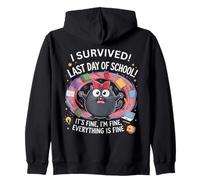 Funny Teacher I Survived Last Day of School 2025 Está Bien Sudadera con Capucha