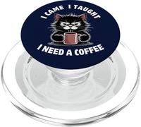 Funny Teacher Life Back to School ama a los Gatos Amantes del café PopSockets PopGrip para MagSafe