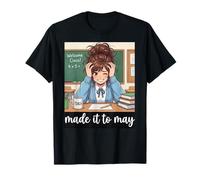 Funny Teacher Meme llegó a Mayo último día de Escuela niñas Camiseta