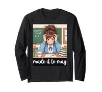 Funny Teacher Meme llegó a Mayo último día de Escuela niñas Manga Larga