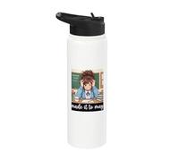 Funny Teacher Meme llegó a mayo último día de escuela niñas Stainless Steel Insulated Water Bottle