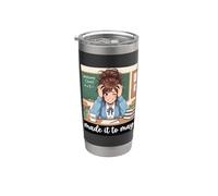 Funny Teacher Meme llegó a mayo último día de escuela niñas Vaso térmico de acero inoxidable de doble pared