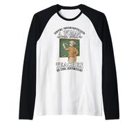 Funny Teacher Nunca Subestimes a una anciana Teach Seventies Camiseta Manga Raglan