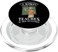Funny Teacher Nunca Subestimes a una anciana Teach Seventies PopSockets PopGrip para MagSafe