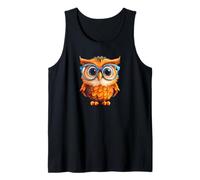 Funny Teacher Owl Graphic For Women Girls and Orange Owl Mom Camiseta sin Mangas