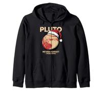 Funny Teacher Pluto Never Forget Retro Geek Xmas Astronomía Sudadera con Capucha