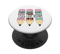 Funny Teacher Quote For Women Who Loves Teach Love Inspire PopSockets PopGrip Adhesivo