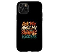 Funny Teacher Student Excuses Retro School Design Carcasa para iPhone 11 Pro