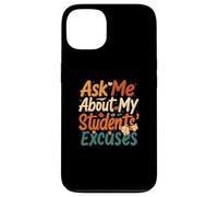 Funny Teacher Student Excuses Retro School Design Carcasa para iPhone 13
