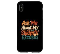 Funny Teacher Student Excuses Retro School Design Carcasa para iPhone XS Max