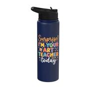 Funny teacher Surprise I'm Your Art Teacher Today Stainless Steel Insulated Water Bottle
