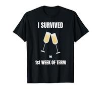 Funny Teachers Back To School Sobreviví Primera Semana De Término Camiseta