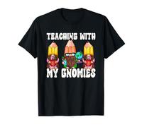 Funny Teaching with My Gnomies 100 Days of School Gnomes Camiseta