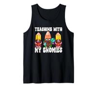 Funny Teaching with My Gnomies 100 Days of School Gnomes Camiseta sin Mangas