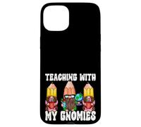 Funny Teaching with My Gnomies 100 Days of School Gnomes Carcasa para iPhone 15 Plus