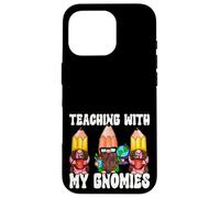 Funny Teaching with My Gnomies 100 Days of School Gnomes Carcasa para iPhone 16 Pro