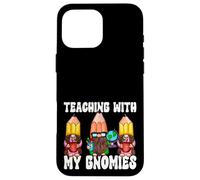 Funny Teaching with My Gnomies 100 Days of School Gnomes Carcasa para iPhone 16 Pro MAX
