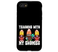 Funny Teaching with My Gnomies 100 Days of School Gnomes Carcasa para iPhone SE (2020) / 7/8