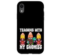 Funny Teaching with My Gnomies 100 Days of School Gnomes Carcasa para iPhone XR