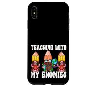 Funny Teaching with My Gnomies 100 Days of School Gnomes Carcasa para iPhone XS MAX